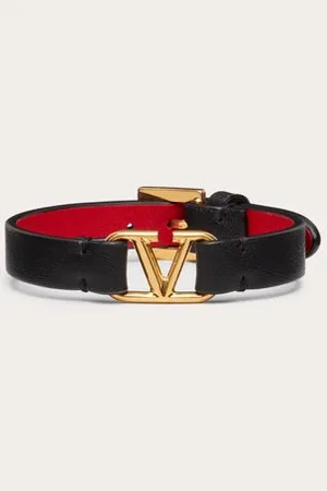 VALENTINO GARAVANI VLOGO SIGNATURE CALFSKIN BRACELET Woman UNI
