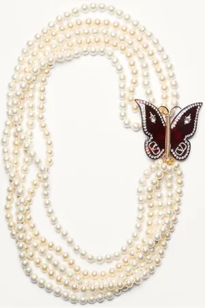 VALENTINO GARAVANI BELLAILES NECKLACE IN METAL, RESIN, PEARLS AND CRYSTALS Woman UNI