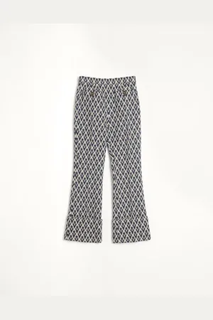 VALENTINO TOUTE LA V JACQUARD TROUSERS Woman 36