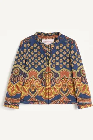 VALENTINO JACKET IN GABARDINE PAISLEY MEDAGLIONI VOYAGE IMAGINAIRE Woman 36
