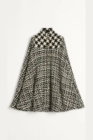 VALENTINO GEOMETRIC TWEED CAPE Woman 38