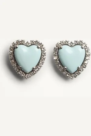 VALENTINO GARAVANI COEUR HYPERBOLE EARRINGS IN METAL, RESIN AND SWAROVSKI?? CRYSTALS Woman UNI