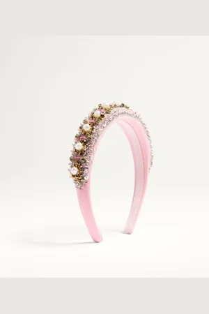 VALENTINO GARAVANI HEADBAND IN WOOL AND SILK WITH EMBROIDERY Woman UNI