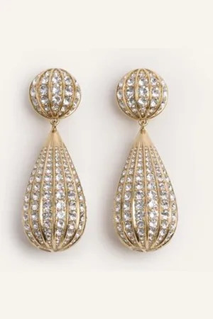 VALENTINO GARAVANI POETIQUE DES GOUTTES METAL AND SWAROVSKI?? CRYSTAL EARRINGS Woman UNI