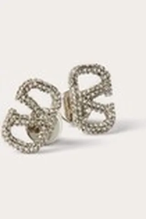 VALENTINO GARAVANI VLOGO SIGNATURE EARRINGS IN METAL AND SWAROVSKI?? CRYSTALS Woman UNI