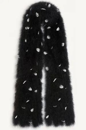 VALENTINO GARAVANI FEATHERS SCARF WITH TURKEY AND GOOSE FEATHERS Woman UNI