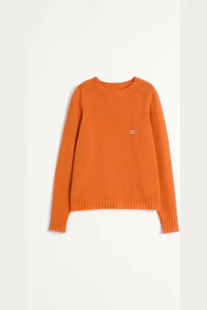 VALENTINO SHETLAND WOOL CREWNECK JUMPER WITH VLOGO EMBROIDERY Man 3XL