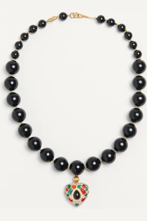 VALENTINO GARAVANI GARAVANI COEUR ROYAL NECKLACE IN METAL, RESIN, ENAMEL AND SWAROVSKI?? CRYSTALS Man UNI