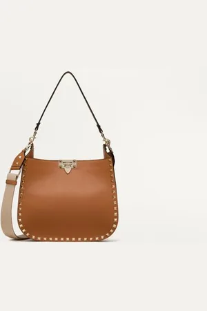 VALENTINO GARAVANI ROCKSTUD GRAINY CALFSKIN HOBO BAG Woman UNI