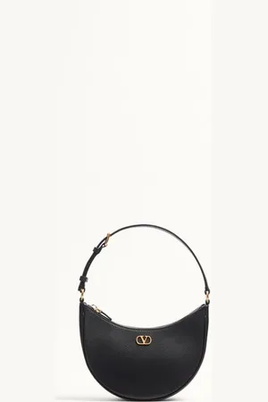 VALENTINO GARAVANI VLOGO SIGNATURE MINI HOBO BAG IN GRAINY CALFSKIN Woman UNI