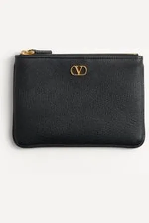 VALENTINO GARAVANI VLOGO SIGNATURE GRAINY CALFSKIN CLUTCH BAG Woman UNI