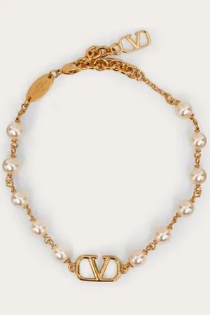 VALENTINO GARAVANI VLOGO SIGNATURE BRACELET WITH PEARLS Woman UNI