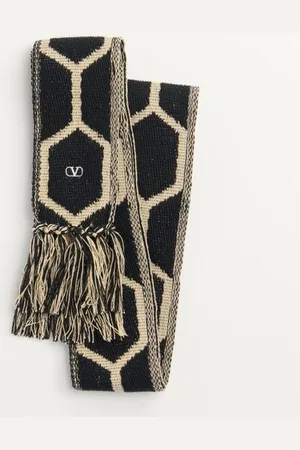 VALENTINO GARAVANI ANTIBES COTTON SCARF WITH FRINGE Man UNI