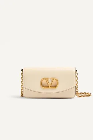 VALENTINO GARAVANI GARAVANI VAIN CLUTCH BAG IN SHINY CALFSKIN Woman UNI