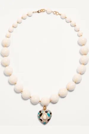 VALENTINO GARAVANI COEUR ROYAL NECKLACE IN METAL, RESIN, ENAMEL AND SWAROVSKI?? CRYSTALS Woman UNI