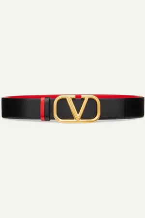 VALENTINO GARAVANI REVERSIBLE VLOGO SIGNATURE BELT IN GLOSSY CALFSKIN 40 MM Woman 065