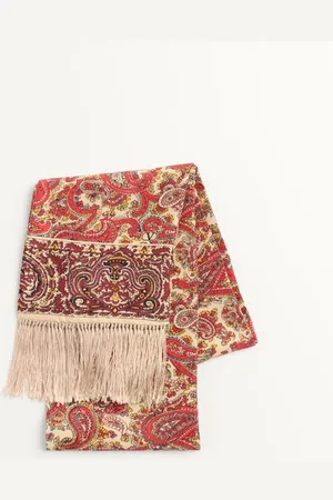 VALENTINO GARAVANI VOYAGE IMAGINAIRE SILK BANDEAU SCARF WITH FRINGE Man UNI