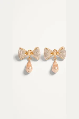 VALENTINO GARAVANI SAN FIN METAL EARRINGS WITH SWAROVSKI?? CRYSTALS AND PEARLS Woman UNI