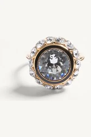 VALENTINO GARAVANI VLOGO SIGNATURE RING IN METAL, ENAMEL AND CRYSTALS Woman 11