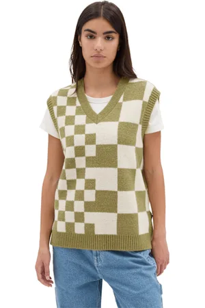 Vans Courtyard Checker Sweater Vest, Woman, , Size: XXL