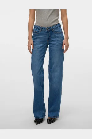 VERO MODA Vmvanessa Low Rise Wide Leg Fit Jeans