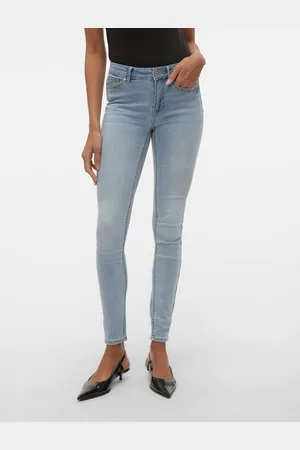 VERO MODA Vmflash Mid Rise Skinny Fit Jeans