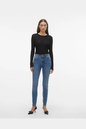 VERO MODA Vmkimmi Mid Rise Slim Fit Jeans