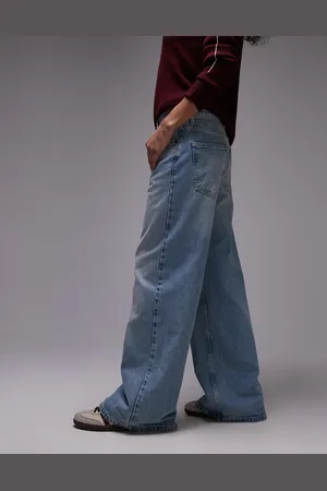 Topshop Horizon Wide Leg Mid Rise Jean