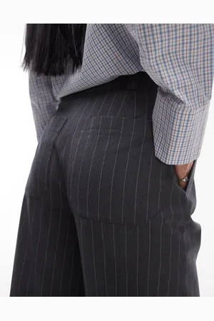 Topshop Wide Straight Leg Pinstripe Tailored Trouser Co-ord