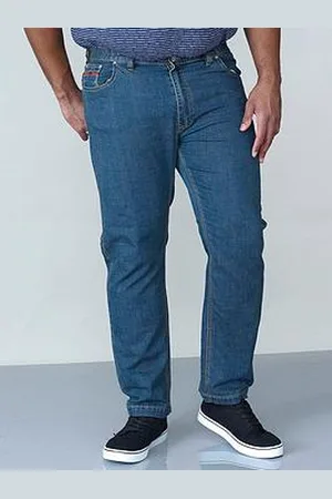 D555 Duke London Bailey Relaxed Comfort Fit Stretch Jeans With Elasticated Waist