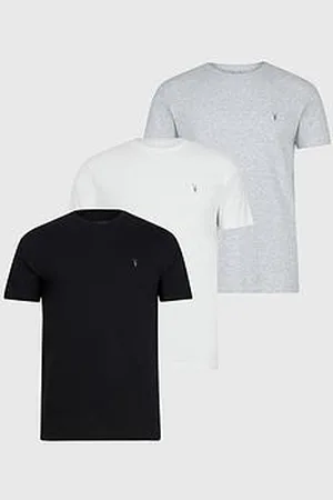 AllSaints 3 Pack Tonic T-Shirt - Grey/Black/White