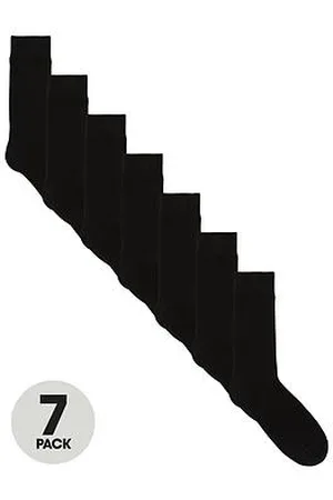Very Man 7 Pack Plain Socks