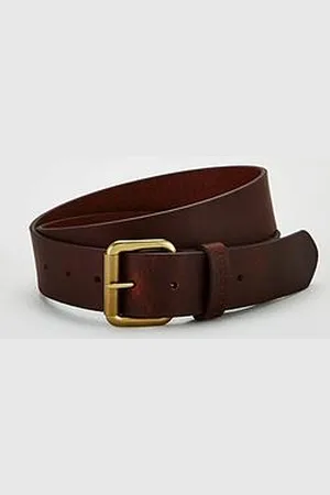 Barbour Allanton Embossed Logo Leather Belt