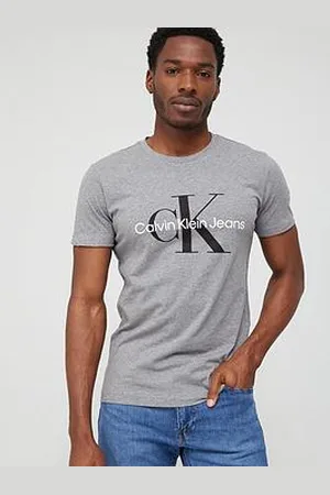 Calvin Klein Monogram Logo T-Shirt - Grey