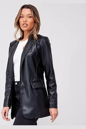 Very Faux Leather Blazer
