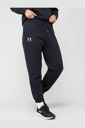 Under Armour Essential Fleece Joggers - Black/White