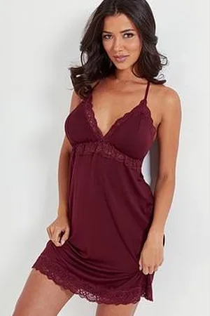 Pour Moi Sofa Loves Lace Sheer Panel Removable Cup Chemise