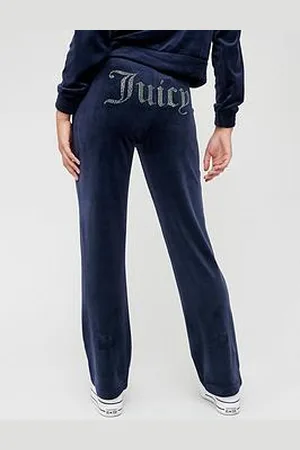 Juicy Couture Diamante Back Logo Velour Track Pant