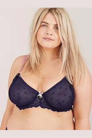 Oola Lingerie Spot And Lace Underwired Bra