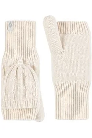 Heat Holders Ash Cable Knit Converter Mittens