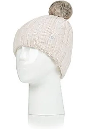 Heat Holders Maine Cable Turnover Cuff Pom Pom Hat