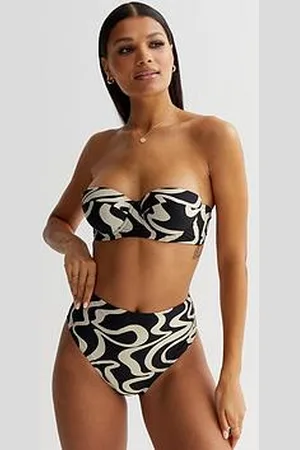 New Look monowire swimsuit in black