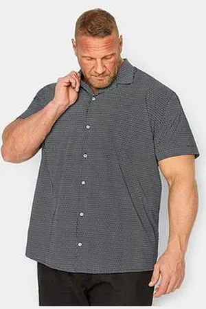 BAD RHINO Poplin Geo Print Resort Shirt
