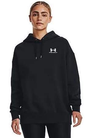 Under Armour Womens Training Essentials Fleece Hoodie - Black/White
