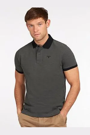 Barbour Essential Sports Mix Regular Fit Polo Shirt - Dark Grey