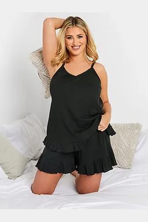 Yours Frill Ribbed Pj Shorts