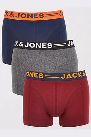 JACK & JONES 3-Pack Logo Waistband Boxer Briefs - Purple