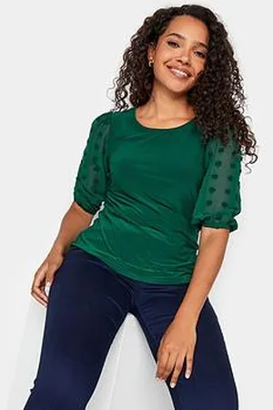 M&Co Dobby Sleeve Top