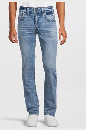True Religion Rocco Skinny Fit Big T Flap Jeans - Blue