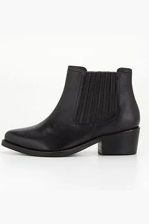 Very Wide Fit Leather Low Heel Ankle Boot